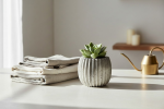 Lunar Ribbed Flute Petite | Planter in Vases & Vessels by RAW & UNIQ