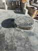 Round Calacatta Viola Marble Coffee Table with Sphere Bases, Fully Customizable Nesting Table | Side Table in Tables by AEGEAN MARBLE ARTISAN ATELIER