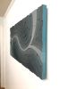 Graphene and Aquamarine | Wall Sculpture in Wall Hangings by StainsAndGrains. Item composed of wood & metal compatible with contemporary and industrial style