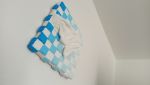 Comfort Zone Mini #07 - Wandskulptur Kariert Blau | Wall Sculpture in Wall Hangings by Reyku