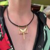Gold Plated Angel Pendant | Sculptures by YENNY COCQ