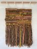 Medium textured autumnal handwoven contemporary wall art han | Tapestry in Wall Hangings by Wolfpit Studio. Item composed of wood & cotton compatible with boho and contemporary style