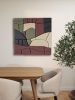 Modern Geometric Wall Art – Textured Plaster Painting – Handmade Mixed Color Artwork – Abstract 3D Relief in Moss, Burgundy, Beige and Black | Wall Sculpture in Wall Hangings by Vaiva Art Atelier