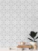 Larkspur Petals White on Grey - Small Wallpaper Print | Wall Treatments by Sean Martorana. Item composed of paper