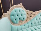 Victorian Style Chaise Lounge/ Antique aged Wood Finish /Han | Couches & Sofas by Art De Vie Furniture