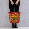 Tote Bag - Solar Burst - Colourful Geometric Abstract | Work by Eman's Gallery