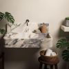 Calacatta Viola Marble Sink with Backsplash- 32'' | Water Fixtures by AYMARBLEDESIGN LLC