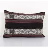 Ethnic Goat Hair Lumbar Kilim Pillow Cover from Anatolian, B | Cushion in Pillows by Vintage Pillows Store