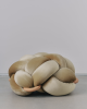 (M) Champagne Velvet Knot Floor Cushion | Pouf in Pillows by Knots Studio. Item made of wood with fabric