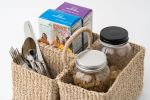 Abaca Handwoven Caddy Organizer | Storage Basket in Storage by NEEPA HUT. Item composed of fiber