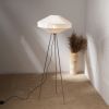 Space Rover - Tripod Floor Lamp, Nickle Base and Elegant | Lamps by FIG Living. Item made of fabric works with contemporary & modern style