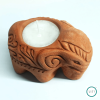 Gaja Handmade Terracotta Tealight Holder (Pack of 2) | Candle Holder in Decorative Objects by Lit Lamps - Sustainable Mindful Lighting