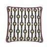 Shaman Straps Pattern Silk Cushion | Pillows by Sean Martorana. Item made of cotton