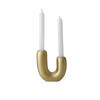 Noodle Duo Candle Holder In Brushed Brass | Decorative Objects by Tina Frey | Wescover Gallery at West Coast Craft SF 2019 in San Francisco. Item made of brass