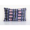 Ikat Velvet Pillow Cover, Light Blue Silk Velvet Lumbar | Sham in Linens & Bedding by Vintage Pillows Store. Item composed of cotton & fiber