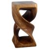 Haussmann® Wood Double Twist Stool Table 12 in SQ x 23 in | Chairs by Haussmann®