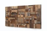 Geometric Cube: Wood wall sculpture | Wall Hangings by Craig Forget. Item composed of oak wood in mid century modern or contemporary style