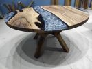 Custom Order Walnut Round Epoxy Table, Living Room Resin | Dining Table in Tables by LuxuryEpoxyFurniture. Item made of wood with synthetic