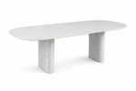 Carrara White Marble Oval Dining Table | Handmade Natural Stone Dining Table | Tables by Vero Marble