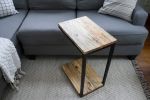 Spalted Maple Side C Table | Side Table in Tables by Hazel Oak Farms. Item made of oak wood with metal