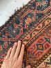 BEAUTIFUL Worn Antique Kurdish Rug | Character with "NEON" | Area Rug in Rugs by The Loom House. Item made of cotton with fiber
