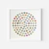 Vintage World Map Dots Collage, Circle #2 | Paintings by Amelia Coward