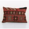 Organic Wool Outdoor Turkish Carpet Pillow Covers, Brick Red | Cushion in Pillows by Vintage Pillows Store