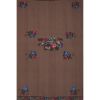 Vintage Aubusson Floral Turkish Kilim Rug 4' X 5'1'' | Area Rug in Rugs by Vintage Pillows Store. Item made of cotton