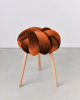 Copper Velvet Knot Stool | Chairs by Knots Studio. Item made of wood with cotton