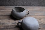 Mug with handle "Home" 400 ml- organic natural shape | Drinkware by Laima Ceramics. Item made of stoneware works with minimalism style