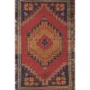 Vintage Oriental Turkish Red Oushak Rug 3'8" X 5'7" | Area Rug in Rugs by Vintage Pillows Store. Item composed of cotton