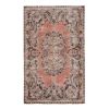 Contemporary Turkish Oushak Rug with Floral Medallion Design | Area Rug in Rugs by Vintage Pillows Store. Item made of wool with fiber
