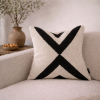 Vail Pillow Cover — Kilim Cotton in Black & Beige | Pillows by Busa Designs
