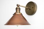 Copper Shade - Wall Sconce Light - Model No. 4665 | Sconces by Peared Creation. Item composed of brass