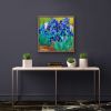 Lively Irises | Oil And Acrylic Painting in Paintings by Checa Art. Item composed of canvas