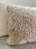 18” x 18” Tan Shearling Sheepskin Pillow | Cushion in Pillows by East Perry. Item made of fiber