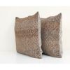 20" x 22" Set Vintage Geometric Organic Kilim Pillow | Sham in Linens & Bedding by Vintage Pillows Store. Item made of cotton with fiber