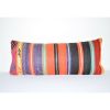 10" X 24" Ethnic Wool Home Decor Turkish Lumbar Kilim Pillow | Sham in Linens & Bedding by Vintage Pillows Store. Item composed of fabric
