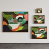 Colorful Modern Abstract Landscape Fine Art Print | Prints by Art by Amanda Webster. Item composed of paper