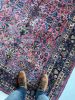 Rare Size w/ PLUM-BLUSH Blooming Botanical w/ Peacock Blues | Area Rug in Rugs by The Loom House. Item made of fabric with fiber