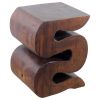 Haussmann® Wood BIG Wave Verve Accent Snake Table 12x14x18 | End Table in Tables by Haussmann®