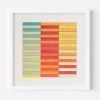 Orange and Blue Stripe Colour Study Painting | Mixed Media in Paintings by Amelia Coward