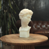 White Hermes XL Greek God Head Candle - Roman Bust Figure | Ornament in Decorative Objects by Agora Home. Item composed of synthetic compatible with minimalism and contemporary style