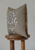 Romantic Motif with Brown Velvet Decorative Pillow 16x16 | Pillows by Vantage Design