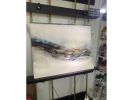 Framed Abstract Watercolor Artwork - 'Thunder on the Mountain' Inspired Painting, Signed | Paintings by Susi Schuele Art