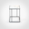 FramE - Carrara marble side table | Tables by DFdesignLab - Nicola Di Froscia. Item composed of steel and marble in minimalism or contemporary style