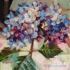 Hydrangea flower oil painting original, Floral painting | Oil And Acrylic Painting in Paintings by Natart. Item composed of canvas and synthetic in contemporary style