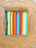 Colorful Rainbow Striped Throw Pillow | RAINBOW | Cushion in Pillows by Limbo Imports Hammocks. Item composed of cotton