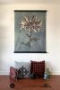 Aster Flower w/ Watercolor Texture • Fabric Wall Hanging | Tapestry in Wall Hangings by Sean Martorana. Item made of cotton