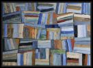 Books Patchwork | Oil And Acrylic Painting in Paintings by Sophie DUMONT.. Item made of canvas works with minimalism & contemporary style